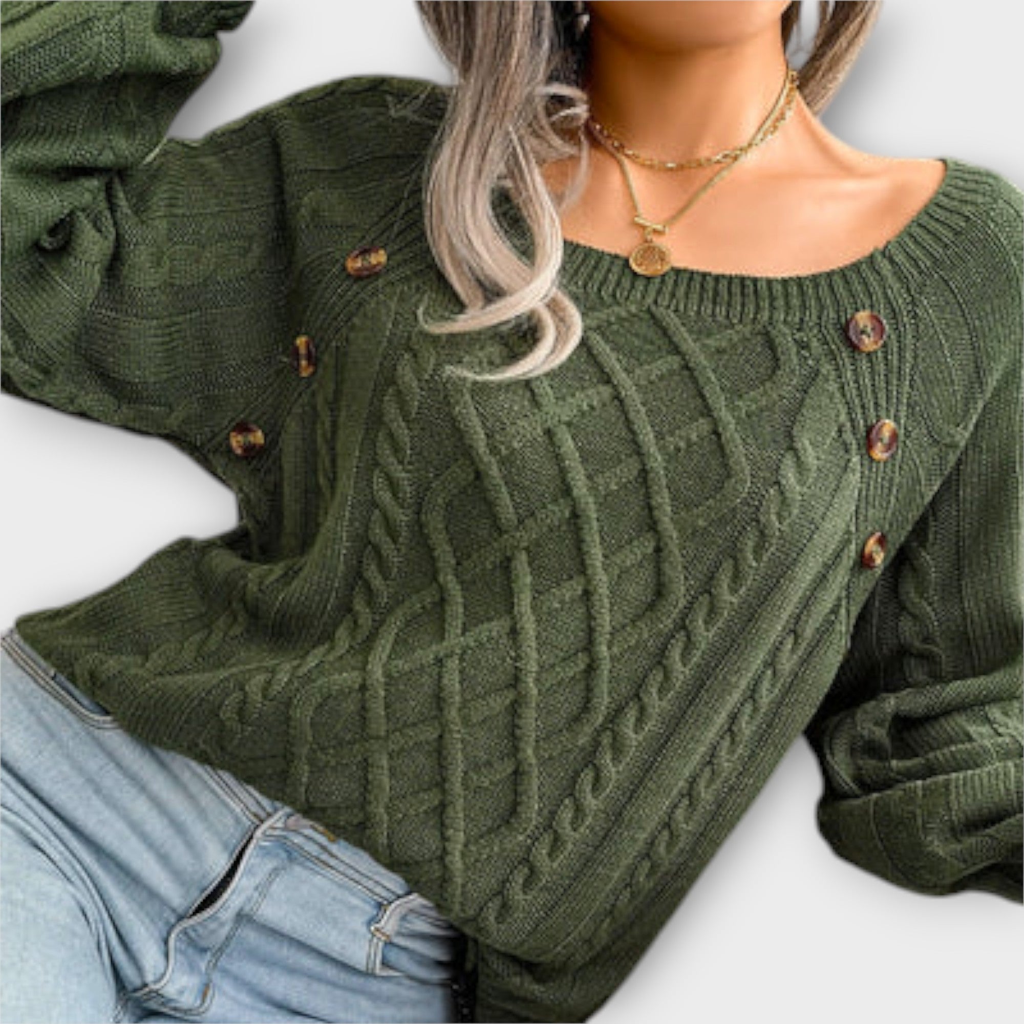 Viviana™ | Maglione lavorato a maglia con bottoni