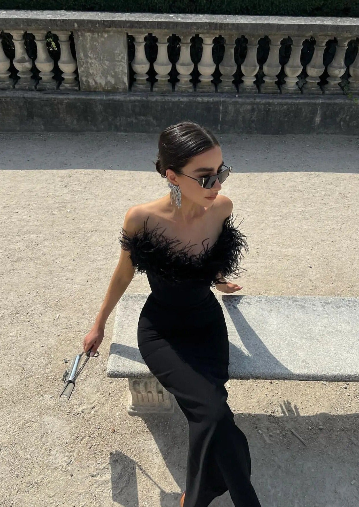 Viviana™ | Abito di Piume Lussuoso