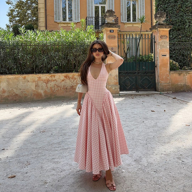 Viviana™ | Abito Midi a Fantasia Check