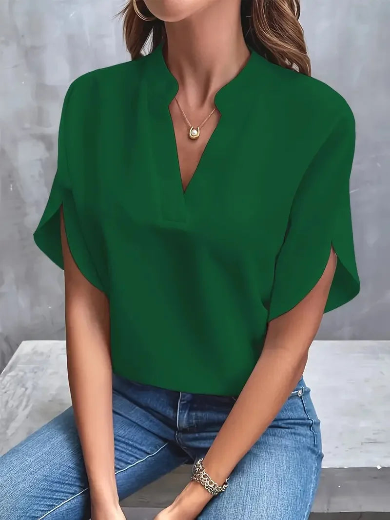 Viviana™ | Camicia Scollatura a V dal Taglio Morbido e Raffinato