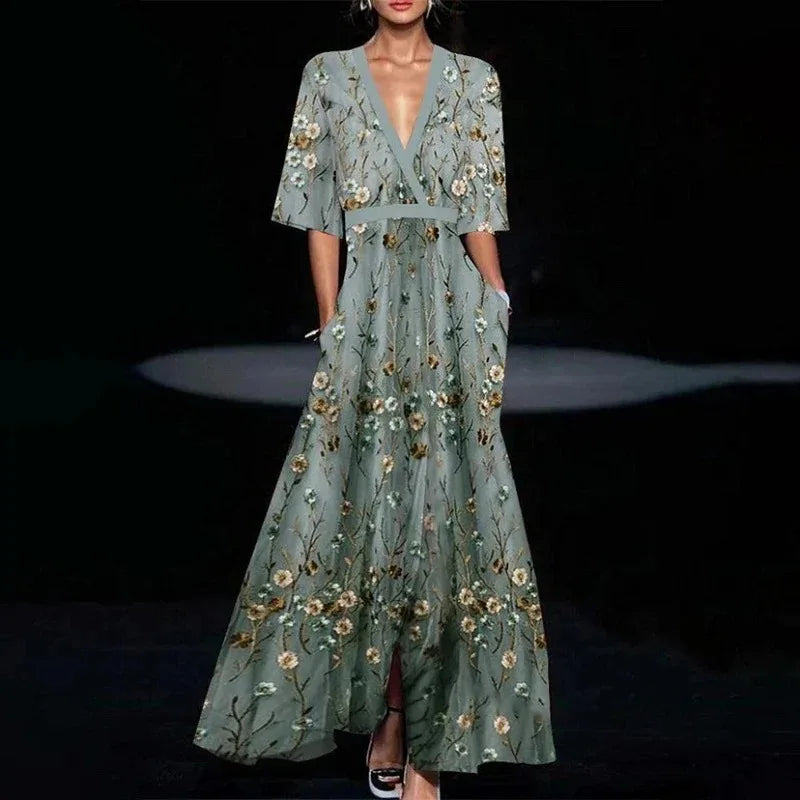 Viviana™ | Abito Lungo Elegante Azzurro