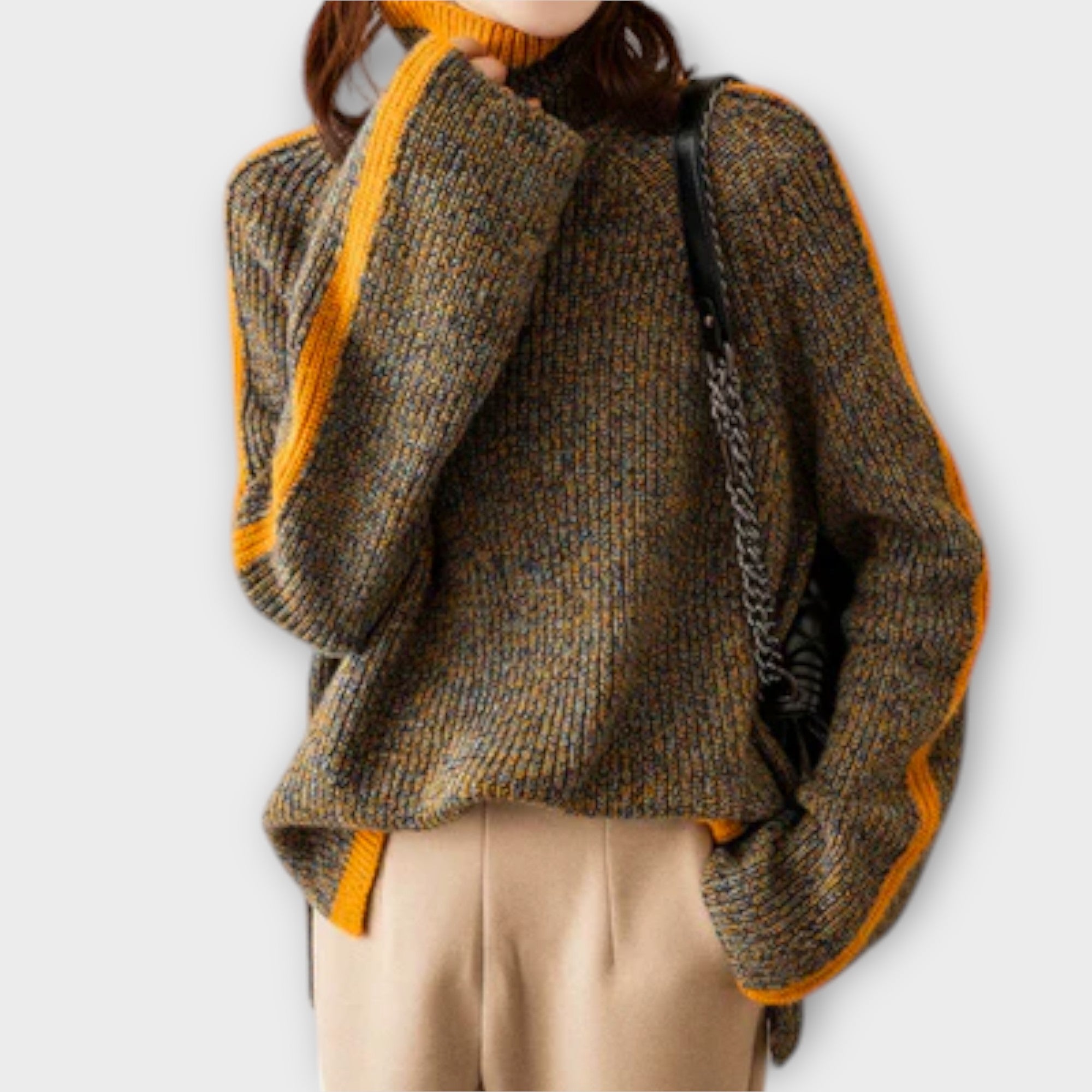Viviana™ | Maglione Vintage con Collo Alto