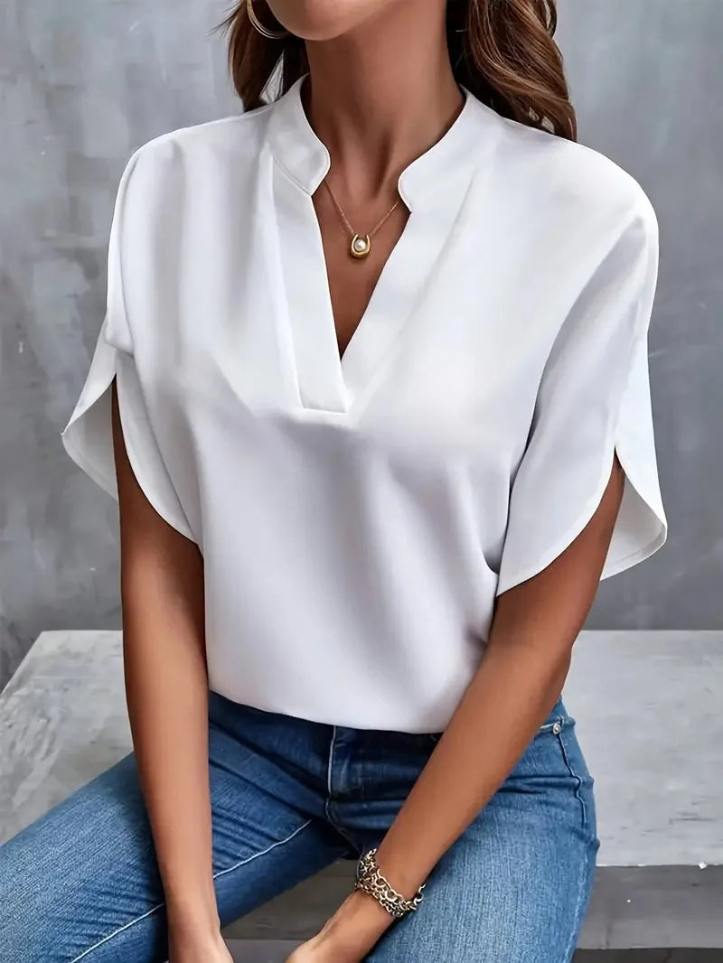 Viviana™ | Camicia Scollatura a V dal Taglio Morbido e Raffinato