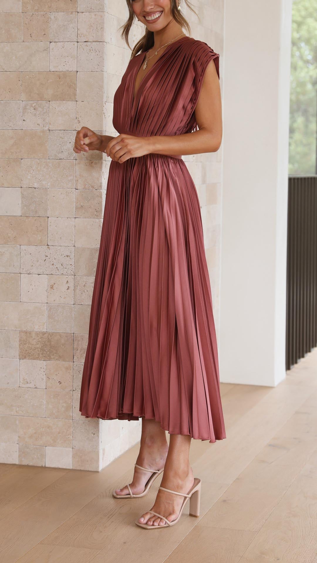 Viviana™ | Abito Maxi con Scollatura a V Profonda
