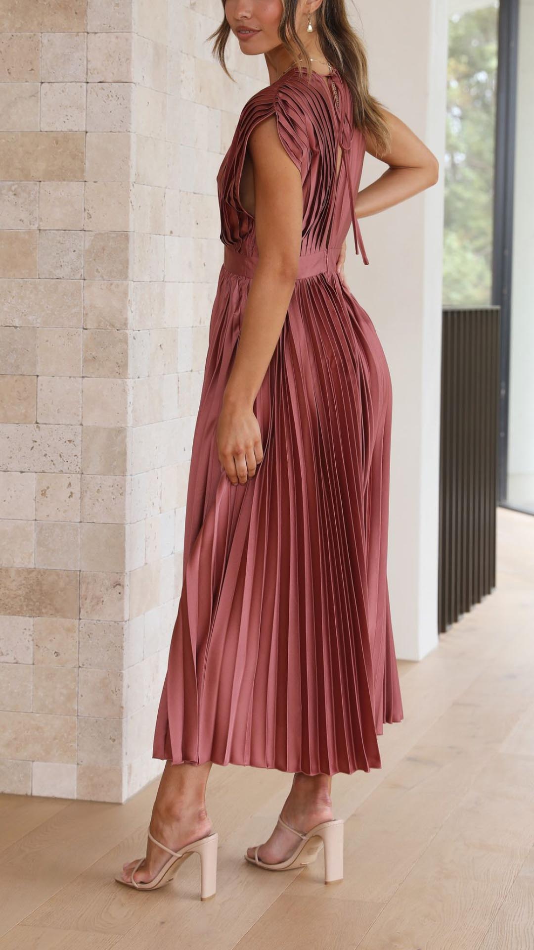 Viviana™ | Abito Maxi con Scollatura a V Profonda
