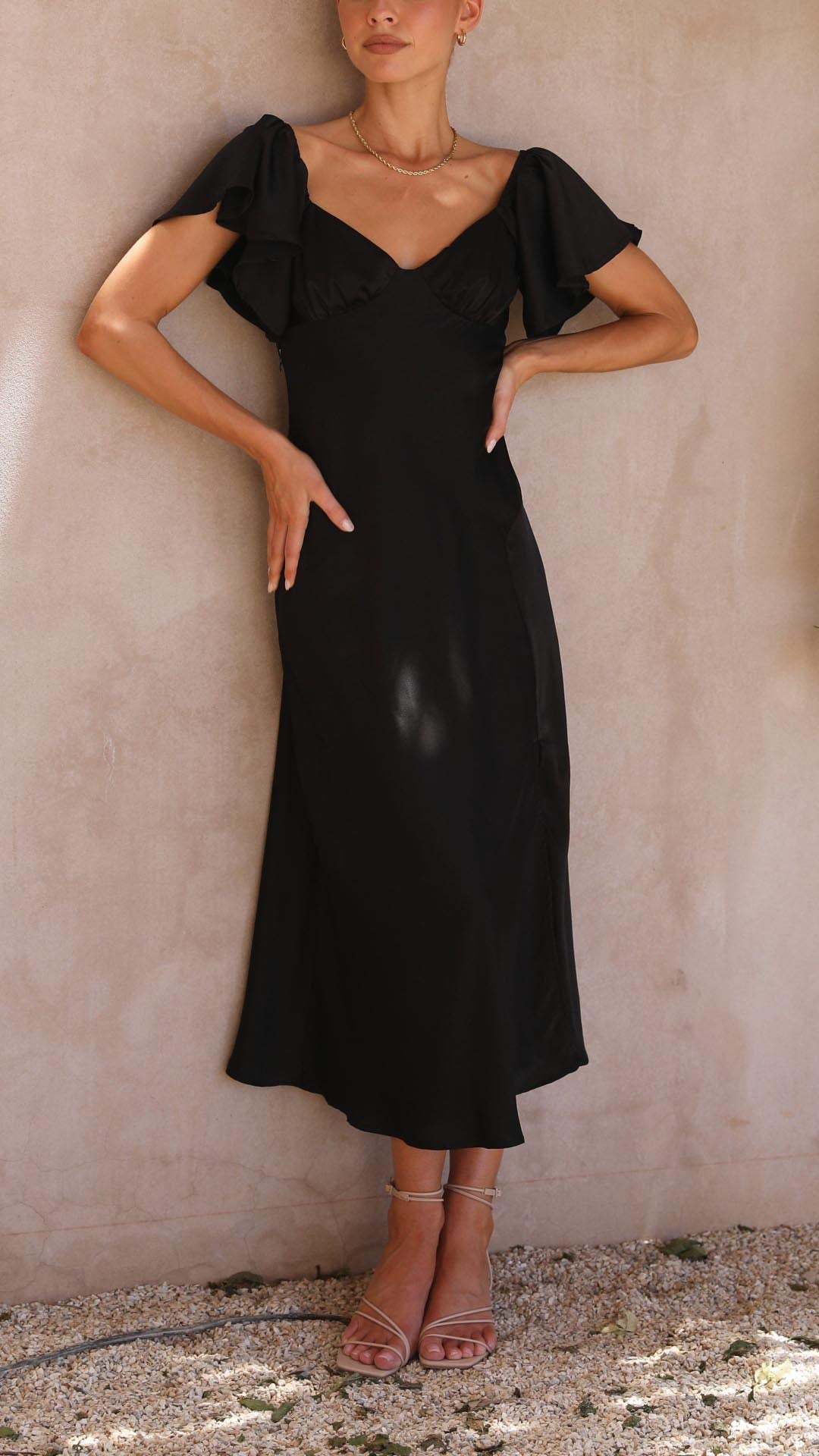Viviana™ | Abito Maxi Off-Shoulder con Maniche a Farfalla