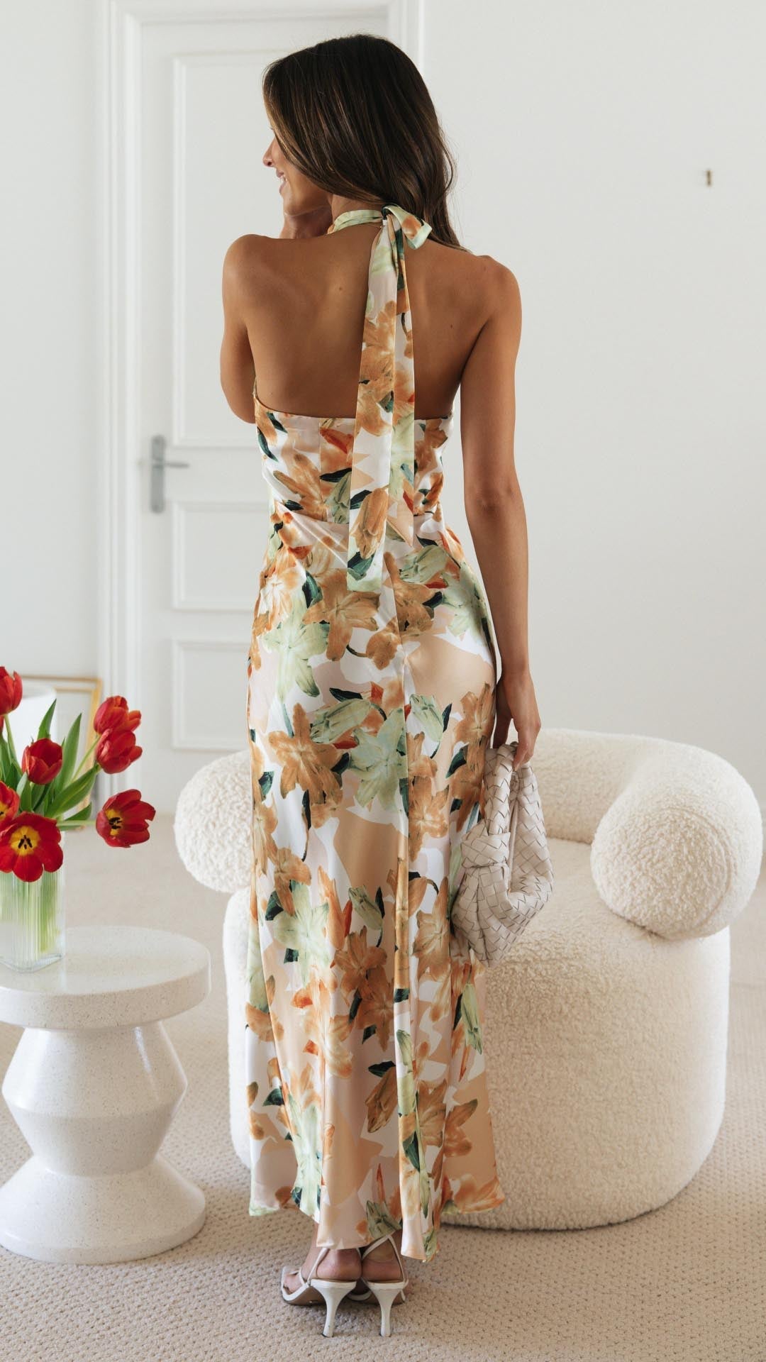 Viviana™ | Abito Maxi Floral con Scollo Halter