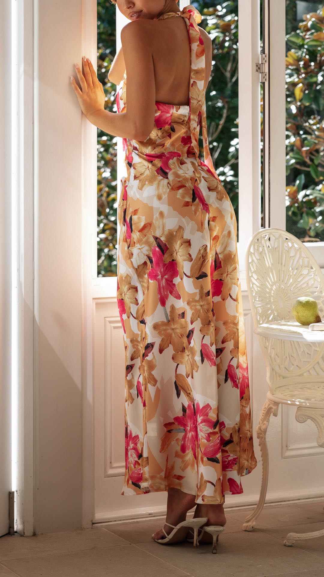 Viviana™ | Abito Maxi Floral con Scollo Halter