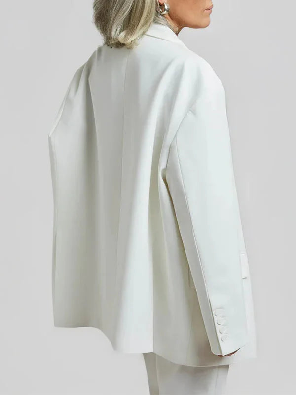 Viviana™ | Blazer Oversized Clean-Line Bianco