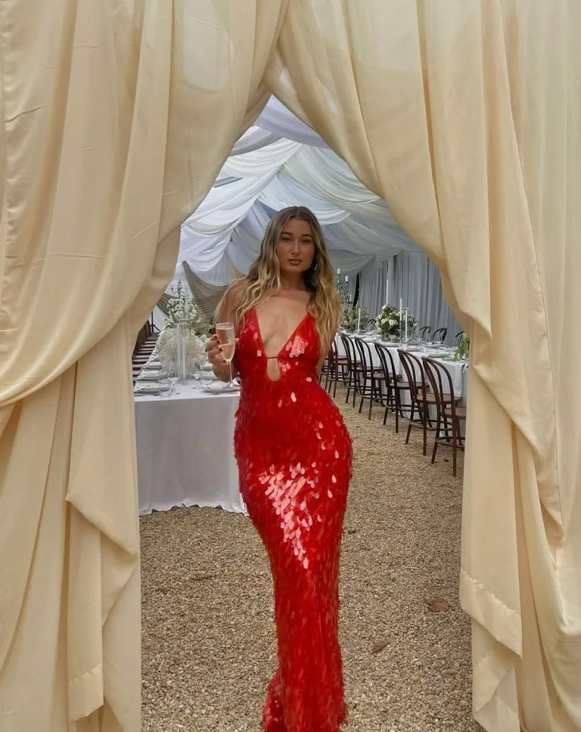 Viviana™ | Abito Maxi Lungo con Paillettes