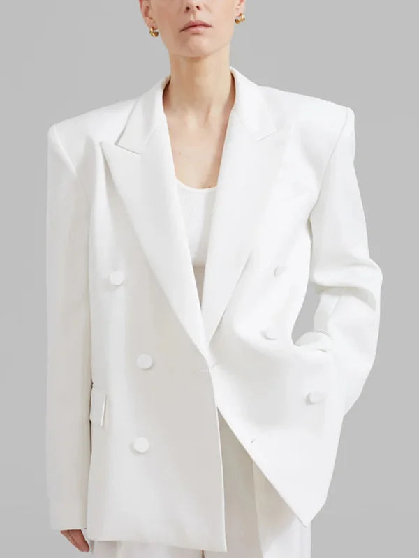 Viviana™ | Blazer Bianco Oversize Doppiopetto