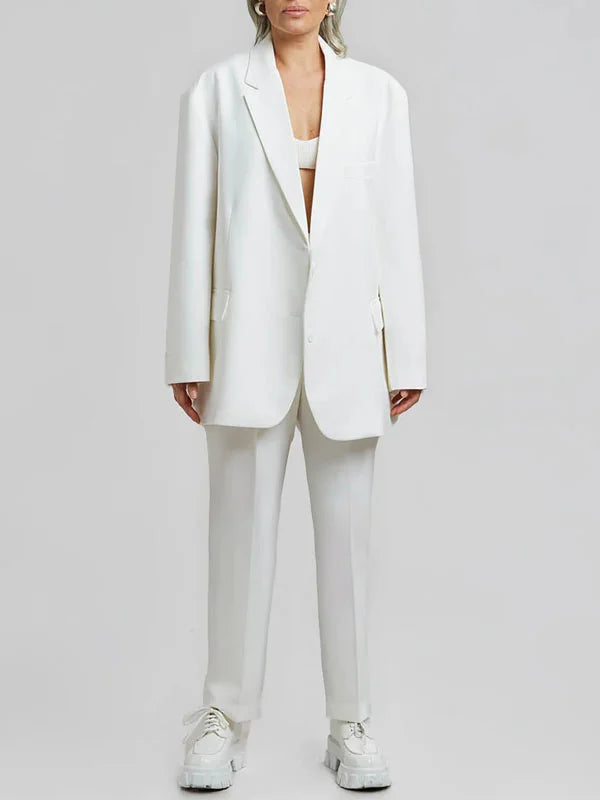 Viviana™ | Blazer Oversized Clean-Line Bianco