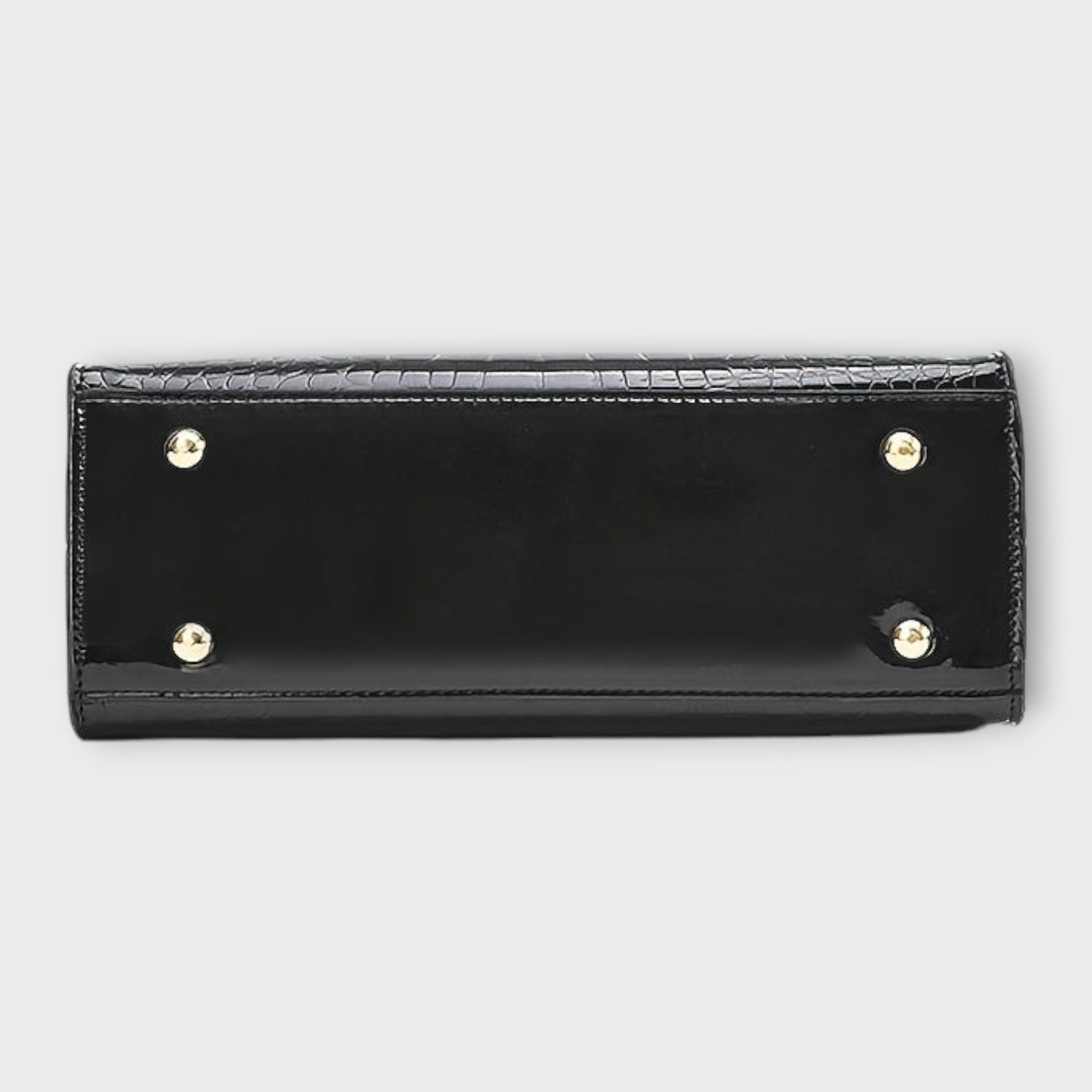 Viviana™ | Borsa a Mano in Pelle di Coccodrillo Lucido
