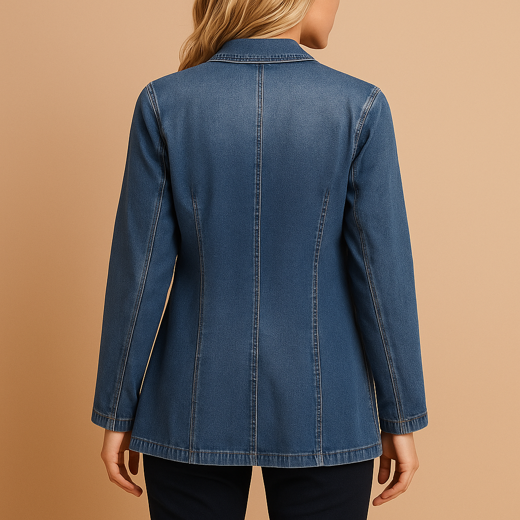 Viviana™ | Blazer in denim con vestibilità sagomata per donne