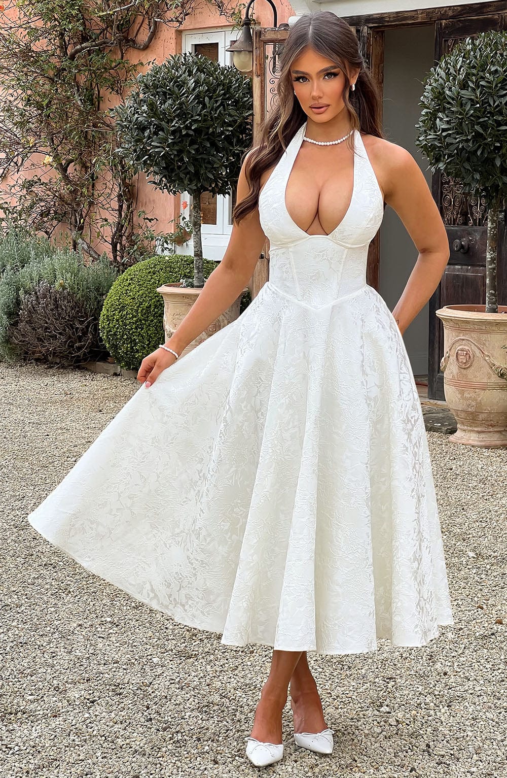 Viviana™ | Abito Midi Senza Maniche con Scollo Halter