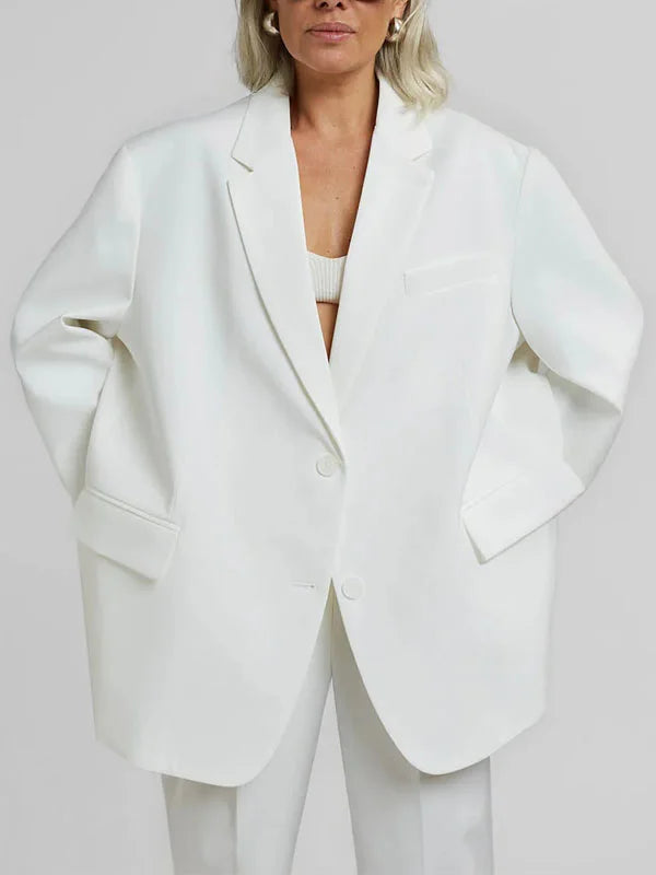 Viviana™ | Blazer Oversized Clean-Line Bianco