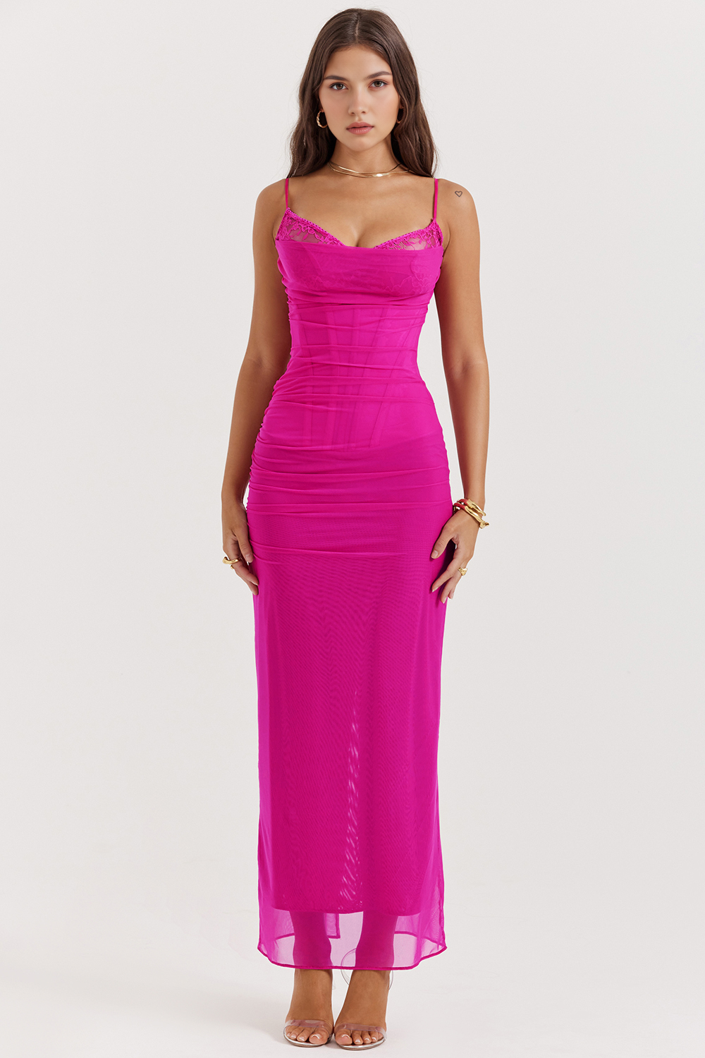 Viviana™ | Abito in Rete con Pizzo