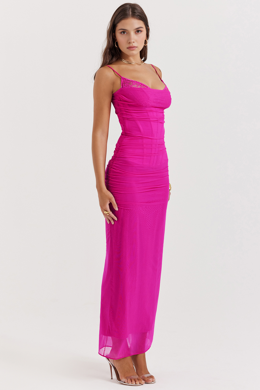 Viviana™ | Abito in Rete con Pizzo
