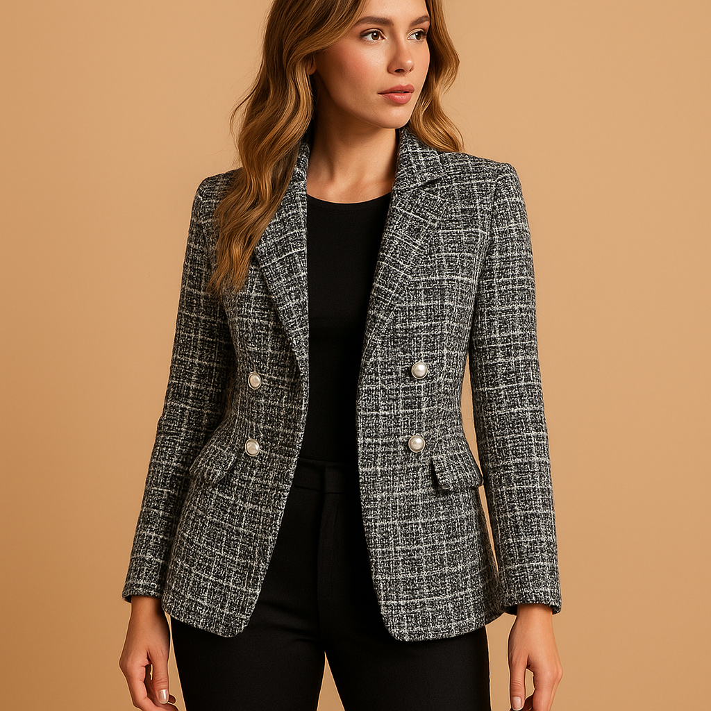 Viviana™ | Blazer a quadri con vestibilità sagomata per donne