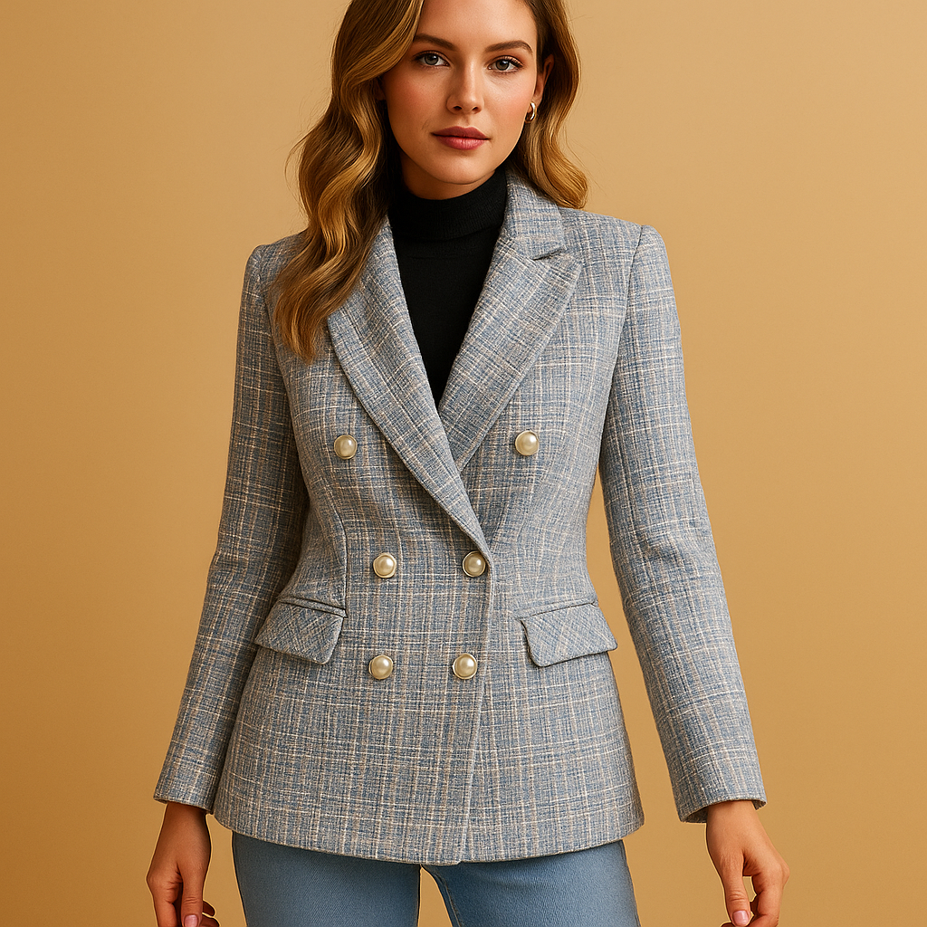Viviana™ | Blazer a quadri con vestibilità sagomata per donne