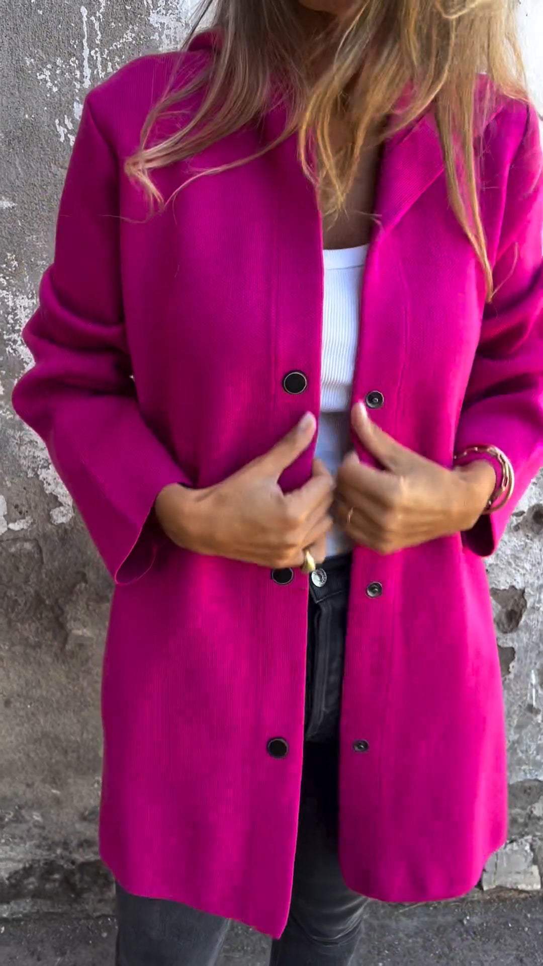Viviana™ | Giacca con Cappuccio Casual con Bottoni