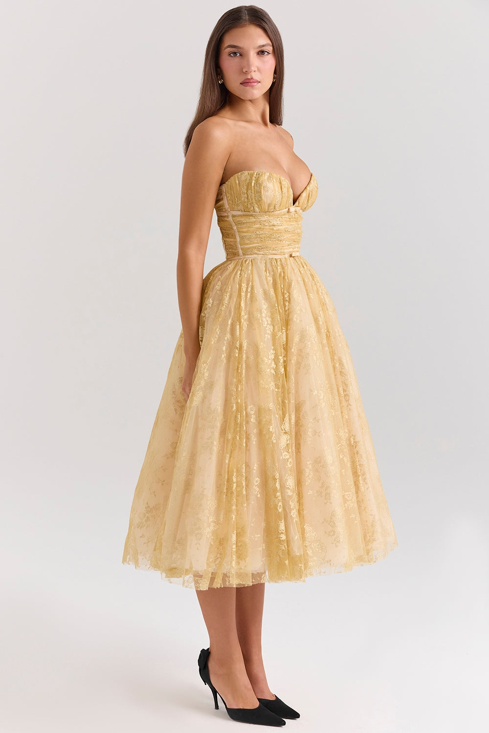 Viviana™ | Vestito Corsetto Dorato