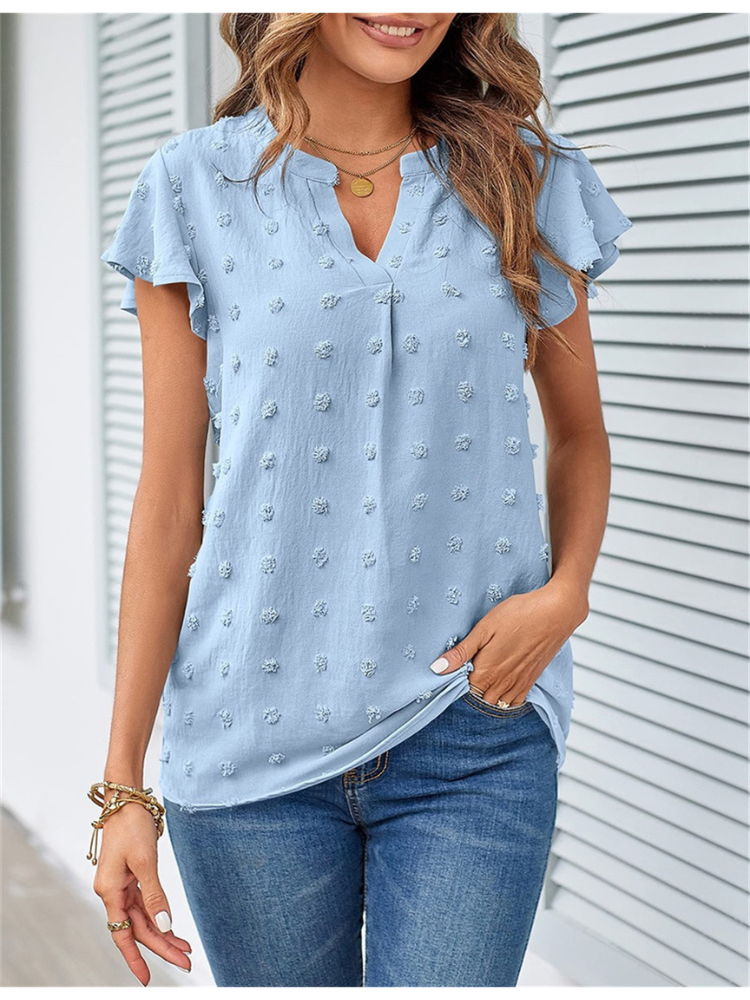 Viviana™ | Blusa con Patchwork e Rouches