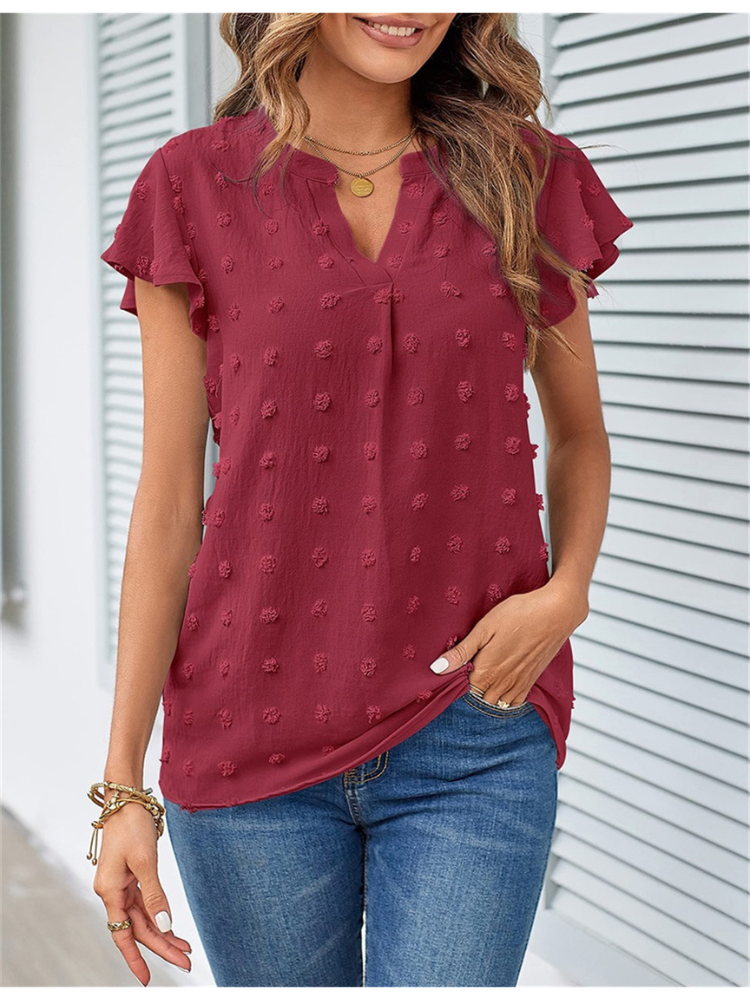 Viviana™ | Blusa con Patchwork e Rouches
