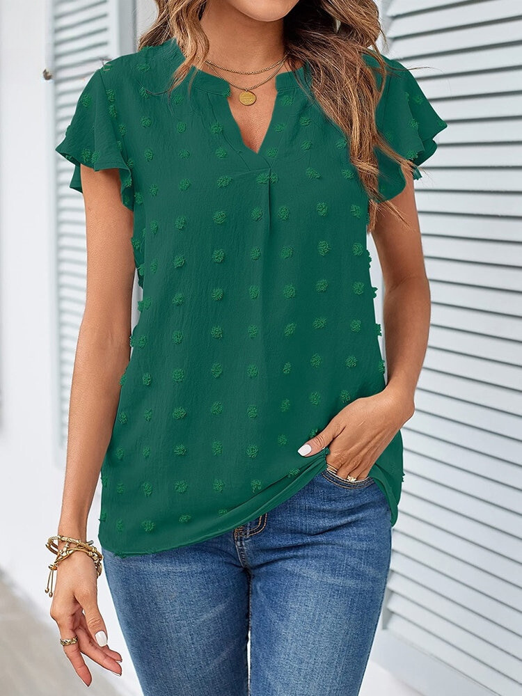 Viviana™ | Blusa con Patchwork e Rouches