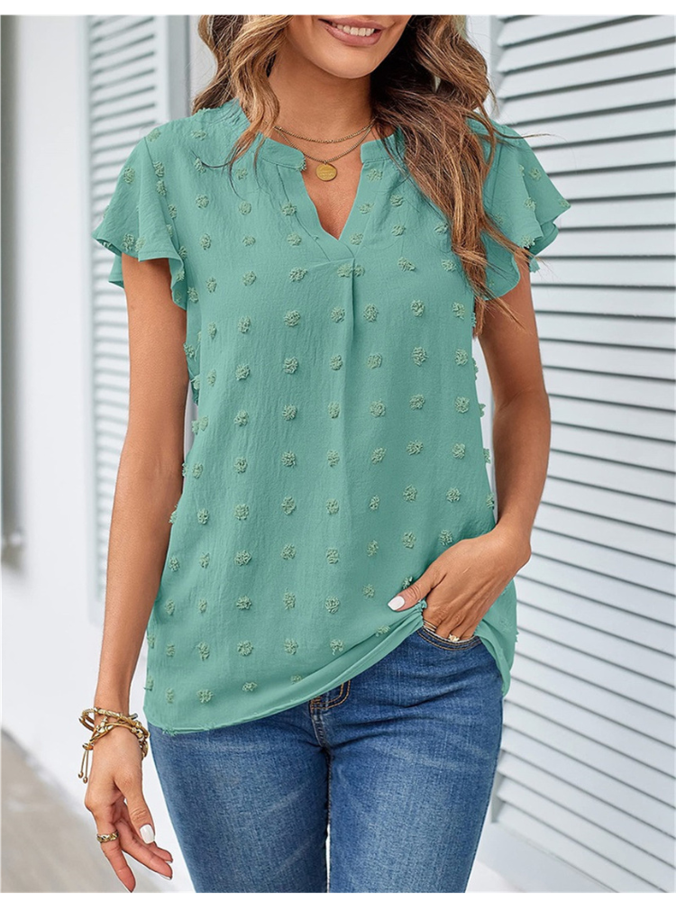 Viviana™ | Blusa con Patchwork e Rouches